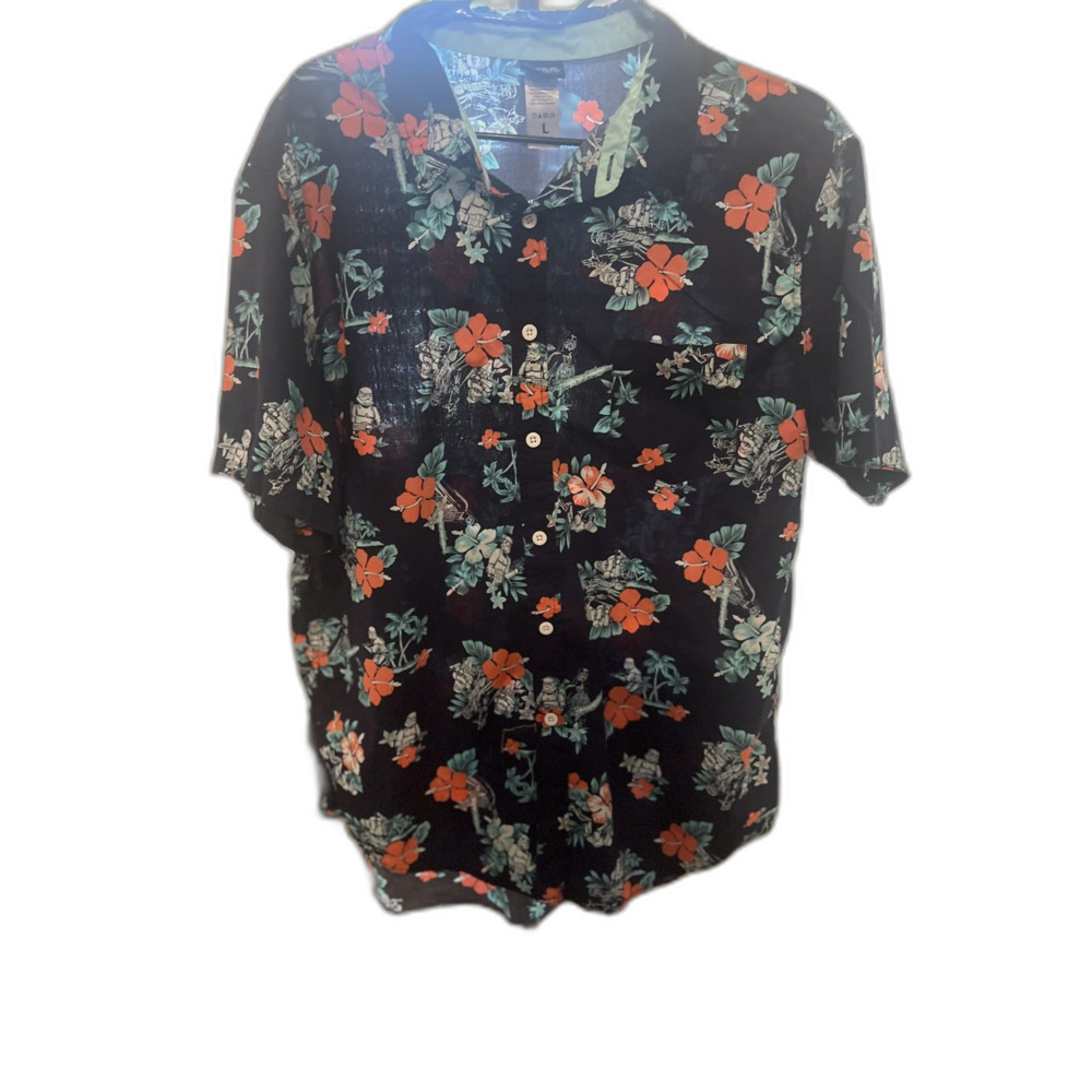 Star Wars Mens Hawaiian Cmao Aloha Shirt L- Stormtroopers - Picture 3 of 12